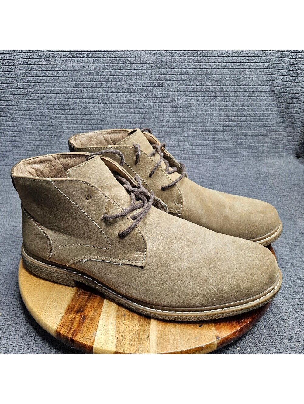 Sonoma Chukka Boots Men's 11 Tan Man Made Faux Suede Ankle Lace-Up